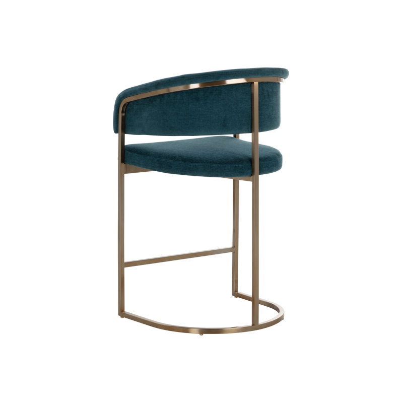 Upholstered Stool with Metal Frame, Counter Stool (26" Seat Height)