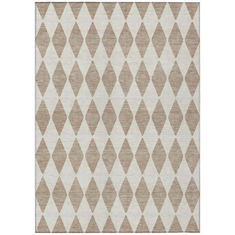 Bungalow Rose Loreen Washable Geometric Indoor / Outdoor Rug & Reviews ...