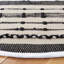 Tapis beige / noir en coton tissé à plat Attina-798368520
