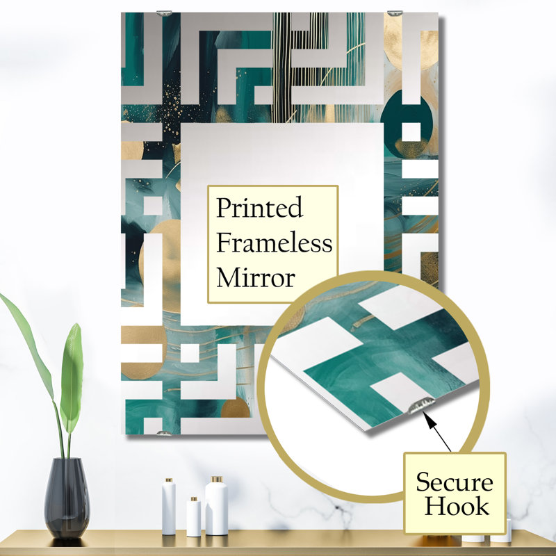 Miroir Chalmes - Décoration murale formes abstraites MIR137746, 40 po x 30 po