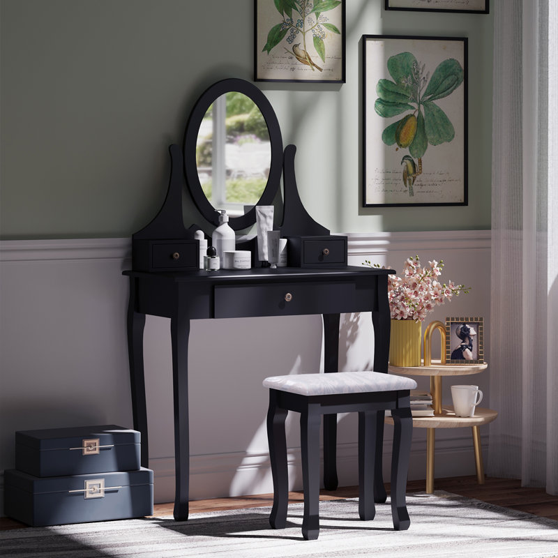 Ensemble coiffeuse avec miroir