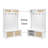 Hall Tree Entryway Bench With Rattan Door,White-173820962