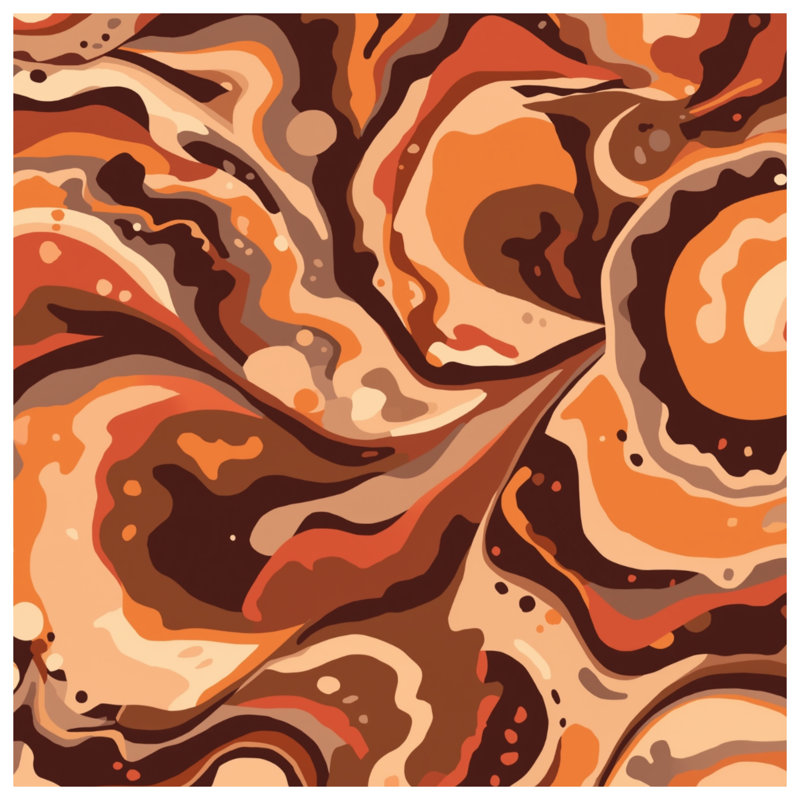 Coussins Swirling Earth Tones, 16 x 16 pouces