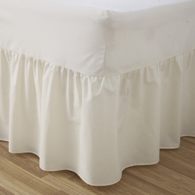 Margret Ruffled Bed Skirt, Ivory, King (5')