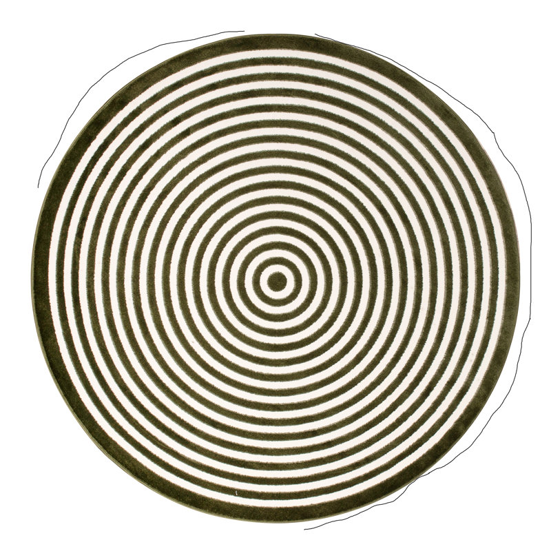 Geometric Area Rug, Round 170 cm