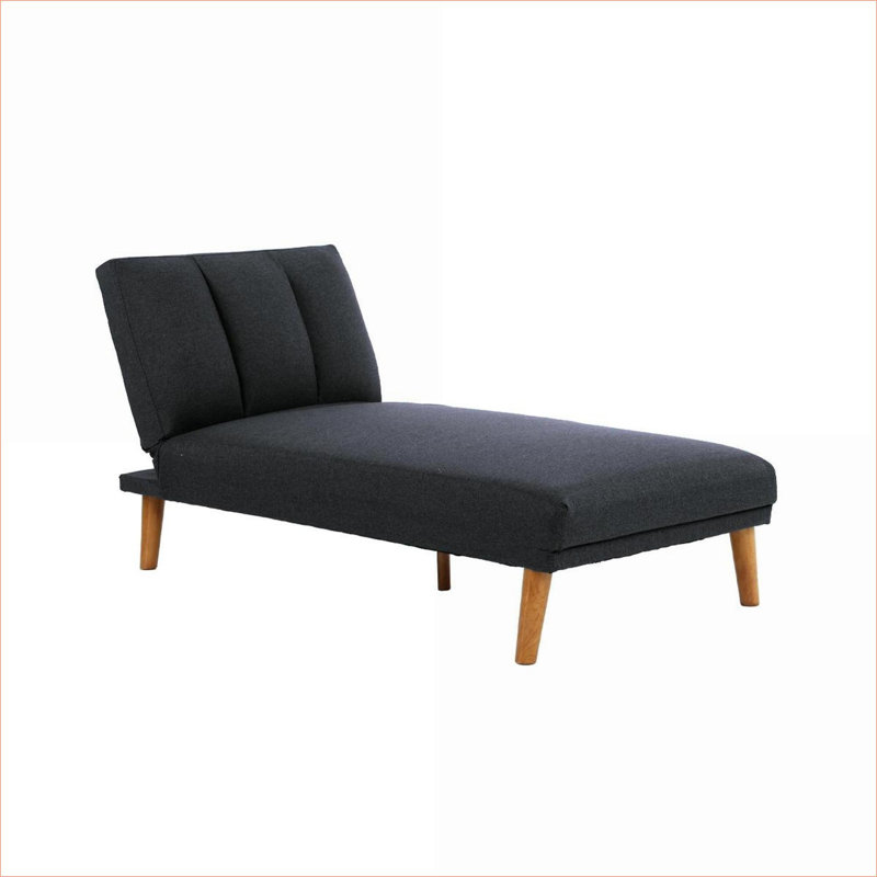 Sectional Sofas | Modern 2 Piece Convertible Adjustable Plush Couch for Living Room, Solid Wood Legs | Black | Plywood