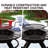 Large 47" Wood Burning Fire Pit Outdoor Backyard Patio Fire Pit With Cooking Grill Grate, Deer Head Style