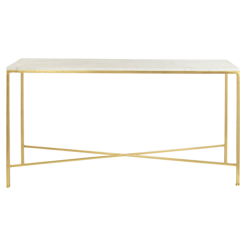 Vermont 60'' Console Table, Carrera Marble