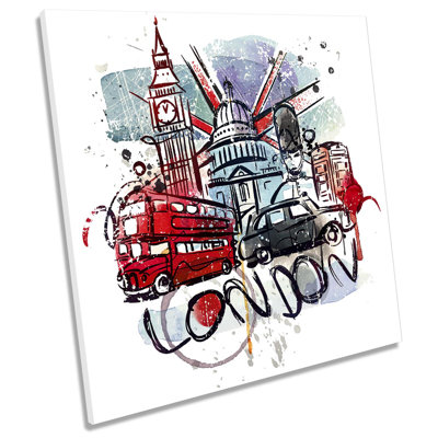 London Famous Landmarks Picture - Wrapped Canvas Painting