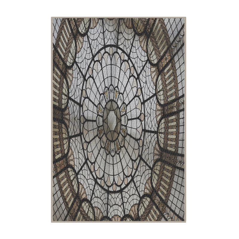 Tapis gris / brun Power Loom, Rectangle 3 pi x 5 pi