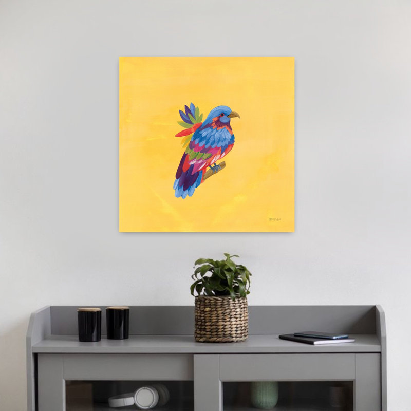 Oiseaux de paradis, art tropical, H 18 po x l 18 po