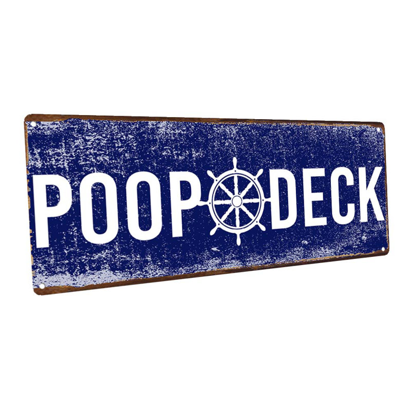 Poop Deck - impression sur métal, H 11,5 po x l 31 po x P 0,04 po, Métal