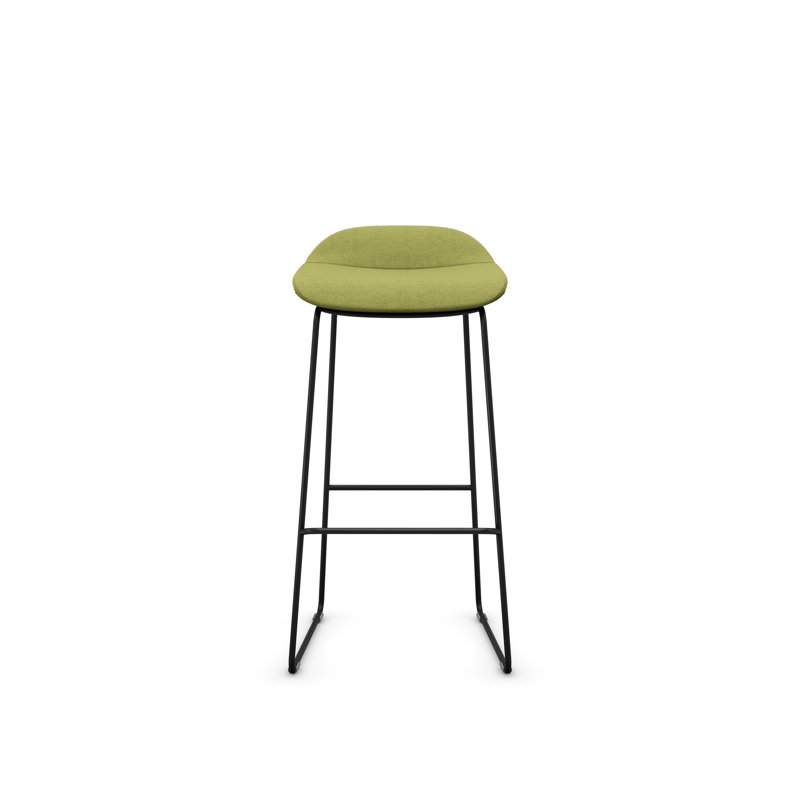 Tabouret Lilly , Noir, Polyester pomme, Tabouret de bar (siège d'une hauteur de 30 po)