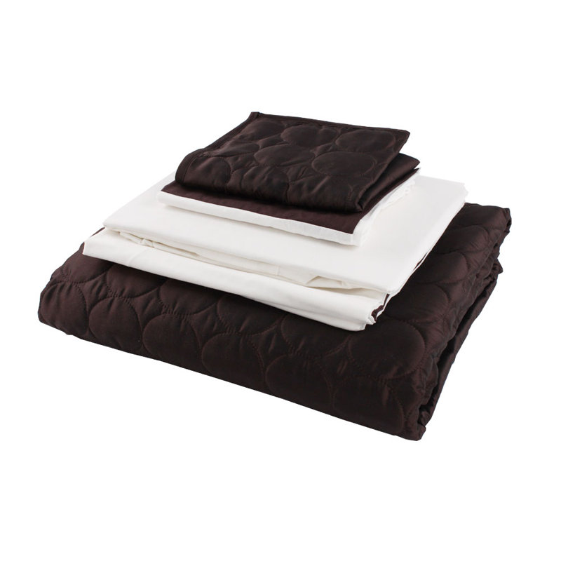 Ritenour Geometric Shapes Duvet Cover Set with Pillowcases Included, Chocolate, Single - 1 Standard Pillowcase