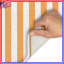 Tapis de bain orange à rayures blanches-1031141477
