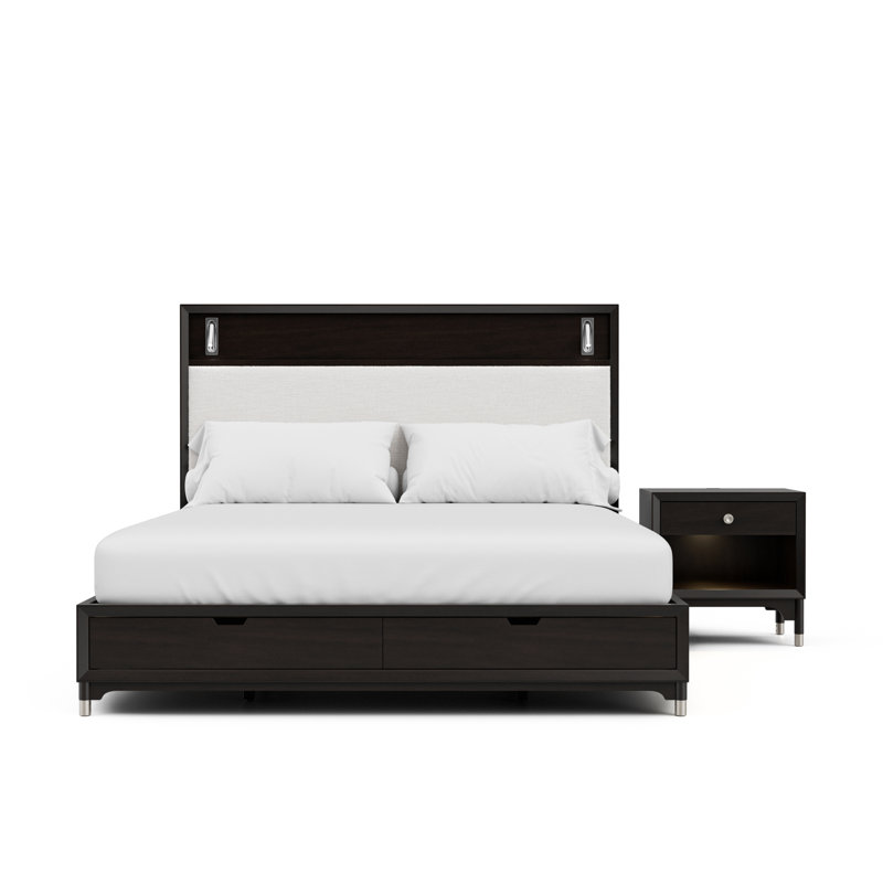Ensemble de chambre à coucher 2 pièces avec tiroirs de rangement Oberlander, Grand