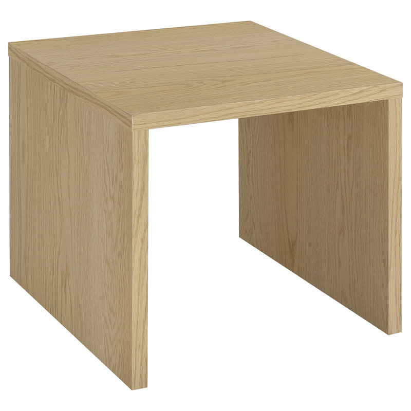 Janyce Engineered Wood Accent Side End Table Light Oak, Light Oak