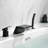 2 Handle Deck Waterfall Faucet with Diverter-93831699