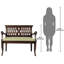 Banc rembourré en acajou Dayton