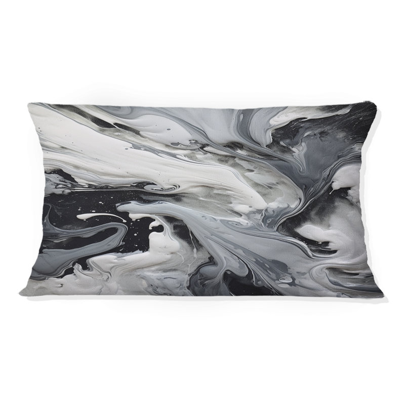 Coussin décoratif noir et gris Harmony In Chaos