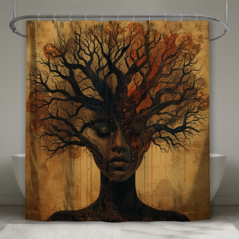 Rideau de douche Tree Tree Illustration, L 70 po x H 93 po