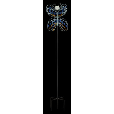 Wind Spinner Metal and Glass and Solar Solar Powered Wind Spinner Standard