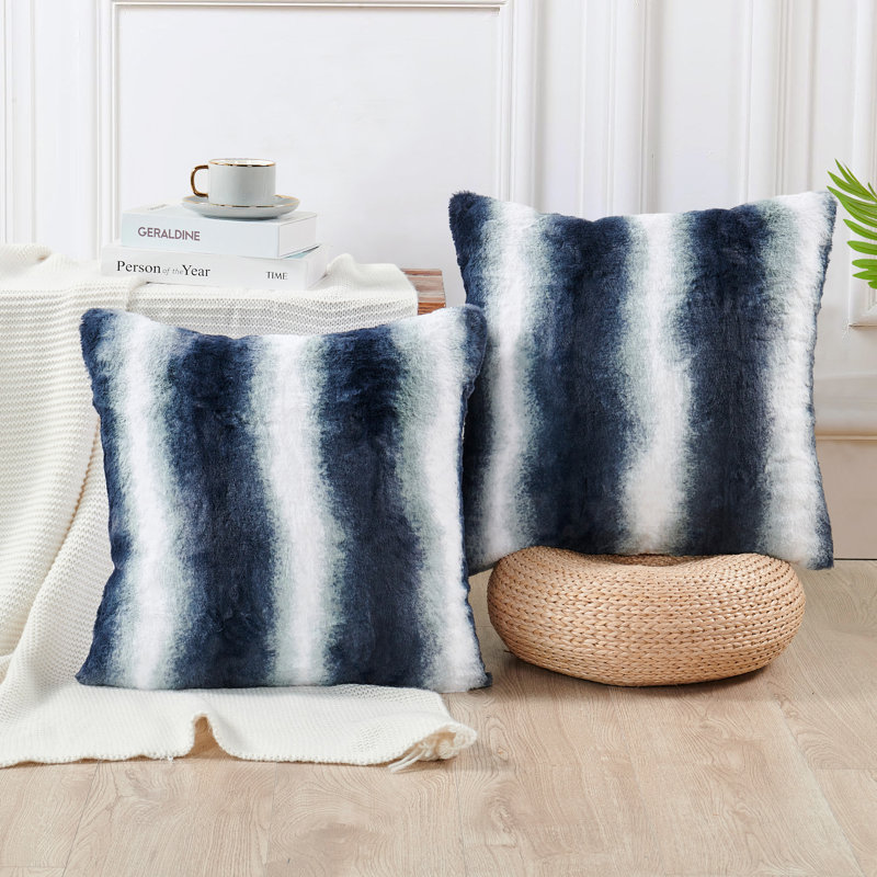 Housse de coussin Beckie, Mirage bleu