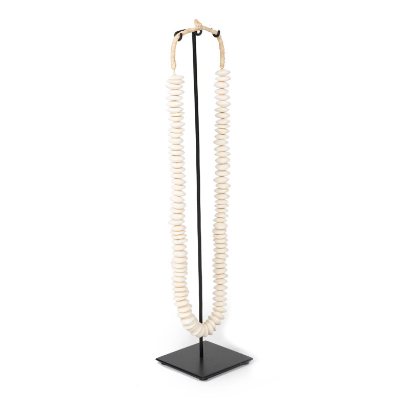 Kenyan Bone Bead Sculpture on Display Stand