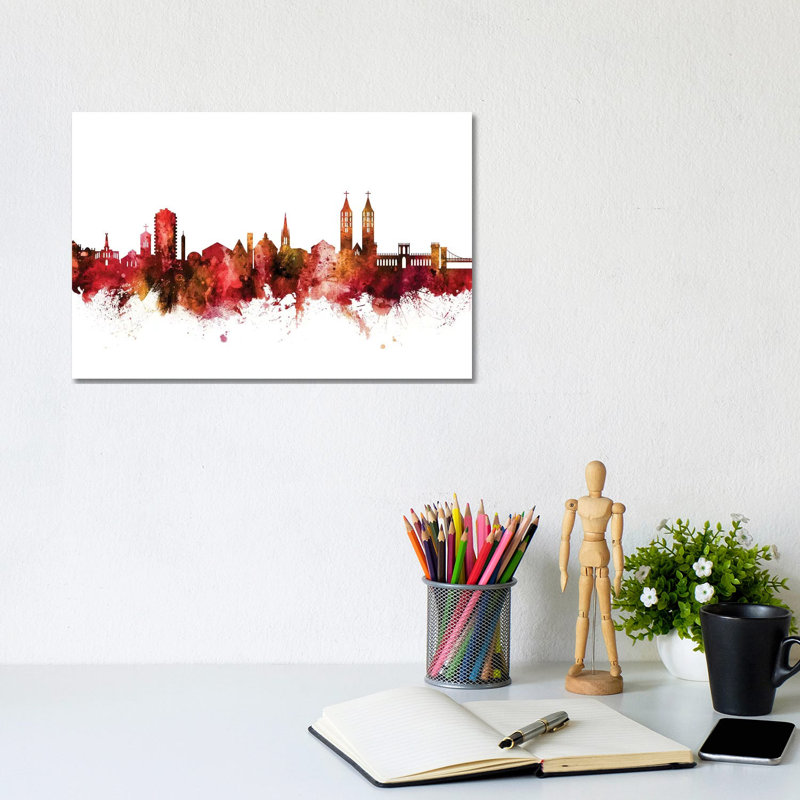 Kassel, Germany Skyline by Michael Tompsett - Wrapped Canvas Gallery-Wrapped Canvas Giclée, 20.32 cm H x 30.48 cm W