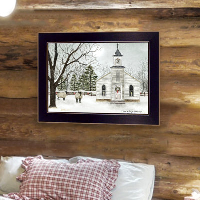 «I Heard The Bells On Christmas», reproduction encadrée prête à être accrochée