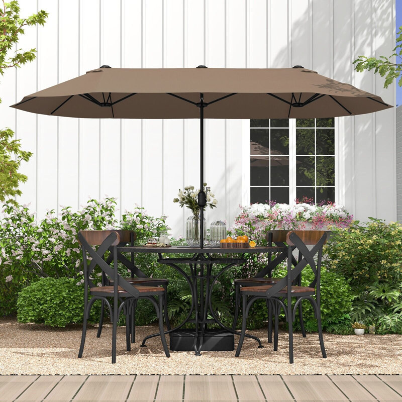 Chaneta 157.48cm Balcony Parasol, Brown