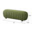 Pouf ottoman ovale moderne capitonné à canaux verticaux, table basse/repose-pieds pour salon, vert olive-119562735