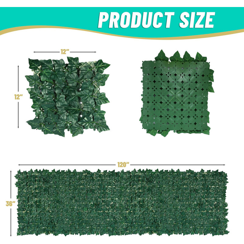 Panneaux de clôture en plastique polyéthylène, 8,16 pi x 3,25 pi