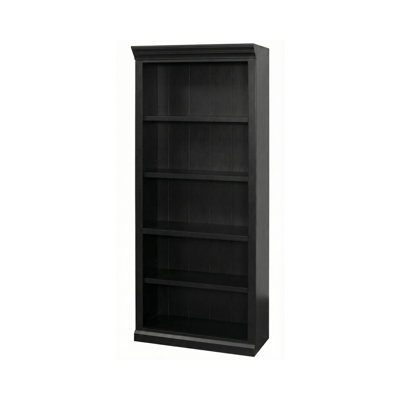 Abby Modern Wood Open Bookcase - Black