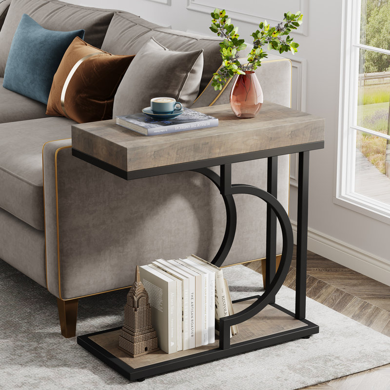 Ensemble de tables de bout Talib, Gris / Noir