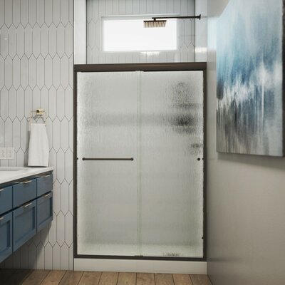 Ese 46"" W x 76"" H Semi-Frameless Shower Door -  Arizona Shower Door, ES14876AOBRNR