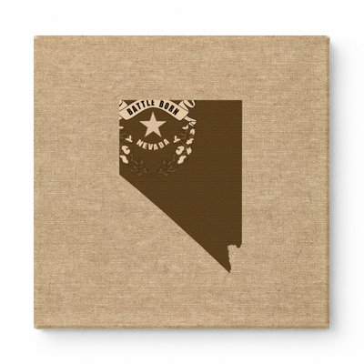 Nevada State Map — Square Canvas Wall Art