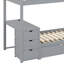 Bunk Bed with Trundle, Storage Shelves and Desk, Perfect for Shared Rooms-1212747643