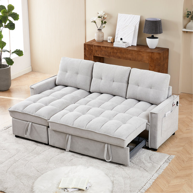 Chenille en L inclinable, rangement, charge, gris et organisateur latéral des accoudoirs gris, poche de charge