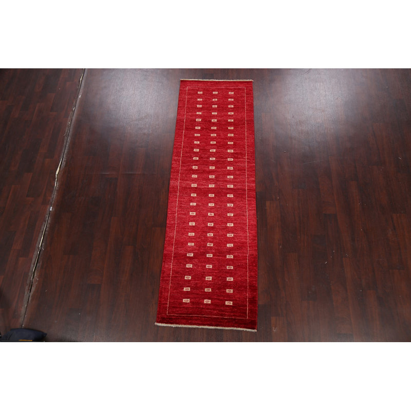 Tapis de couloir oriental géométrique Gabbeh 3 x 8