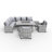 Wicker 7 - Person Patio Conversation Set with Cushions
