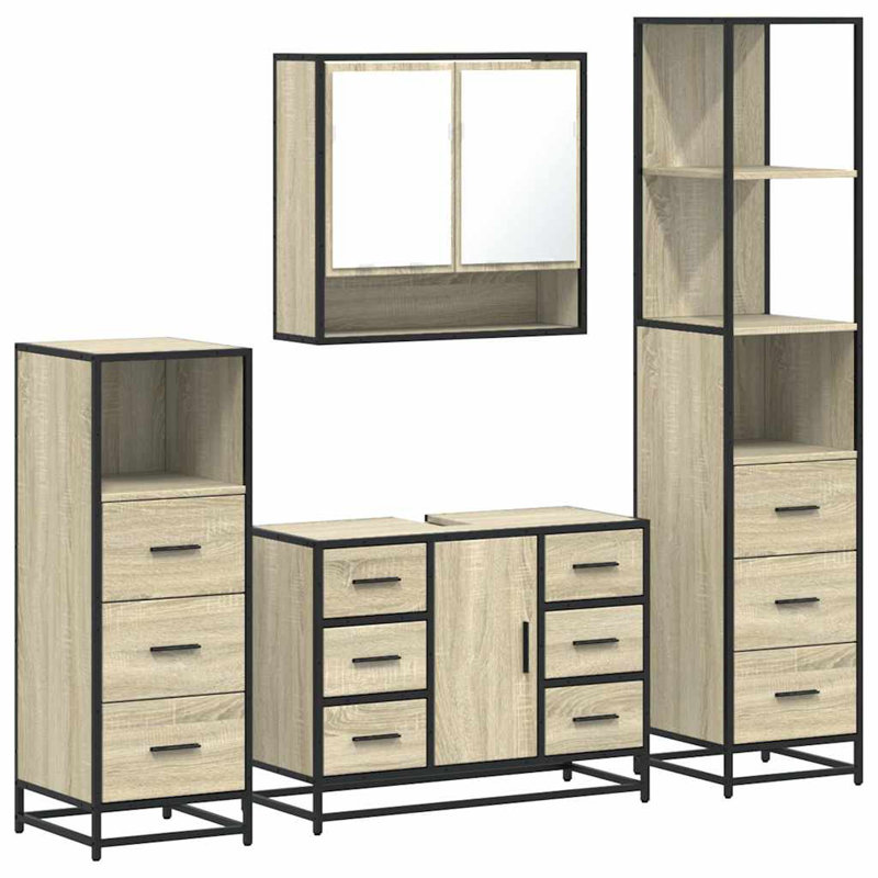Alliviah Bathroom Furniture Suite, Sonoma Oak