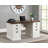 Sunjoy 58’’ Richland Double Pedestal Desk, Home Office Computer Desk Work Station with Charging Station, Four Drawers, and One Cabinet