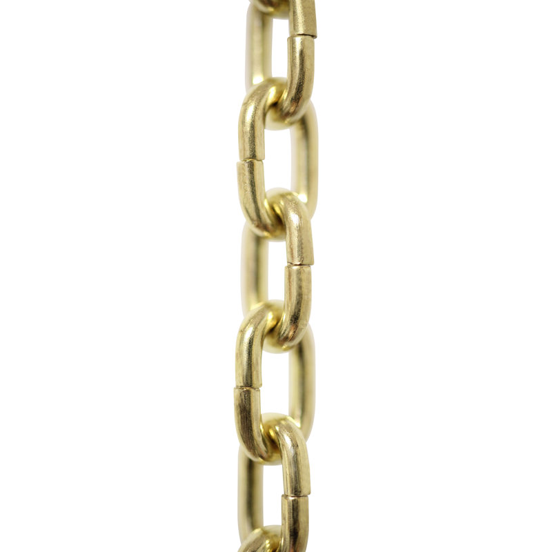 Petite chaîne d'horloge à maillons standard, Laiton poli, H 12 po x l 0,31 po x P 0,07 po
