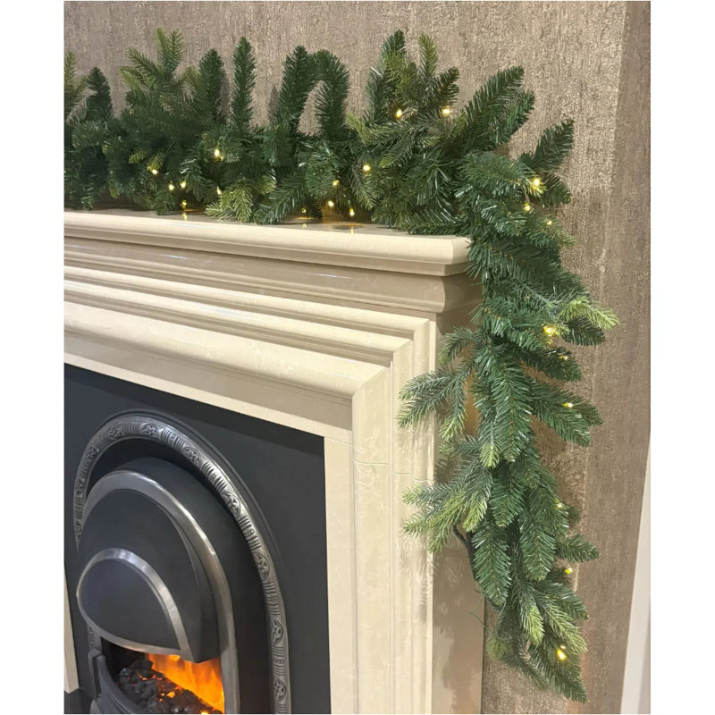 270cm Lighted Faux Garland with Lights