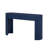 Entryway Table With Fluted Design, Oval Top And 2 Drawers