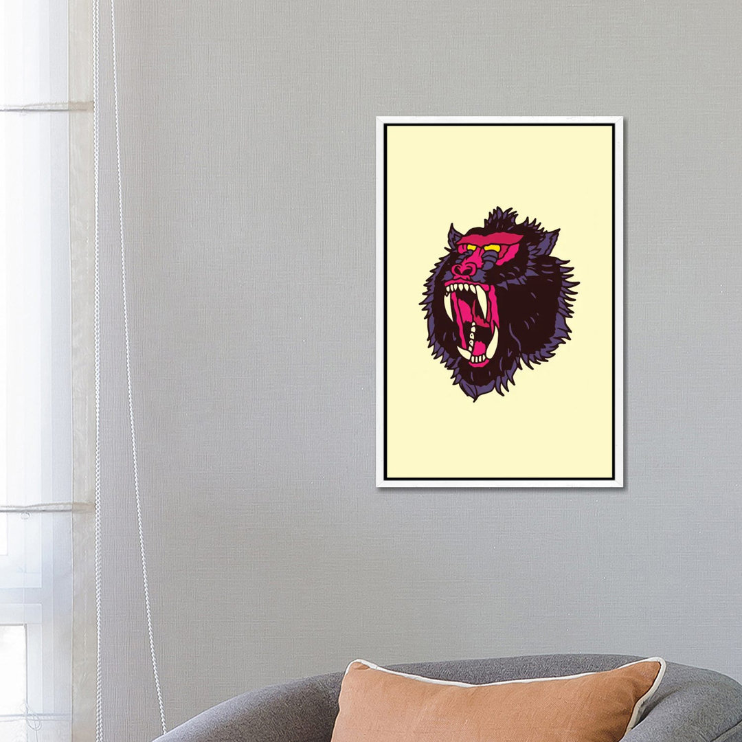 Mandrill von Nick Cocozza - Galerie-verpackte Leinwand Giclée auf Leinwand