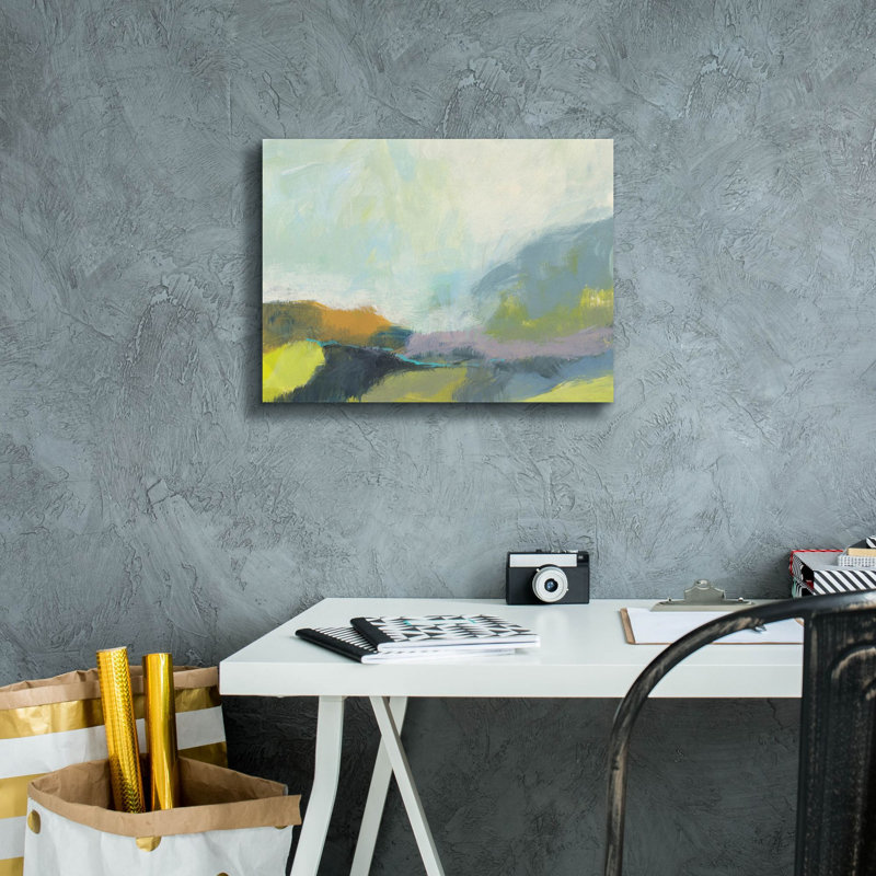 «Natures First Green» par Jan Weiss, art mural sur toile, H 12 po x l 16 po x P 0,75 po