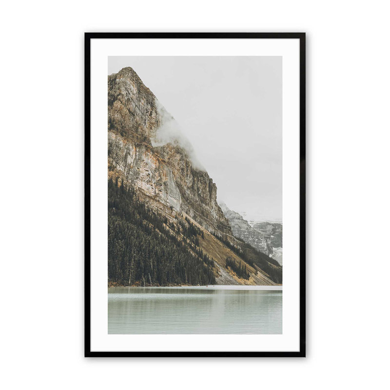 Mystic Mountain View I Print, Cadre noir satiné, H 11 po x l 9 po x P 1,25 po