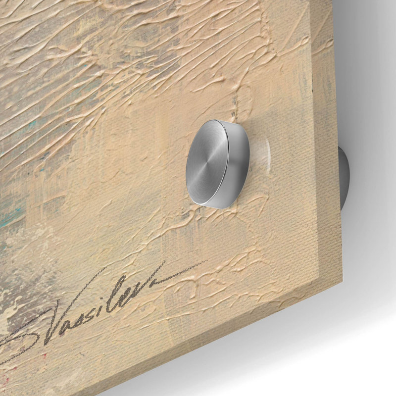 «Textured Floral 2» par Silvia Vassileva, art mural en verre acrylique, H 36 po x l 12 po